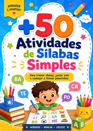Capa: +50 atividades de sílabas simples
