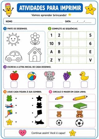 Atividades para imprimir