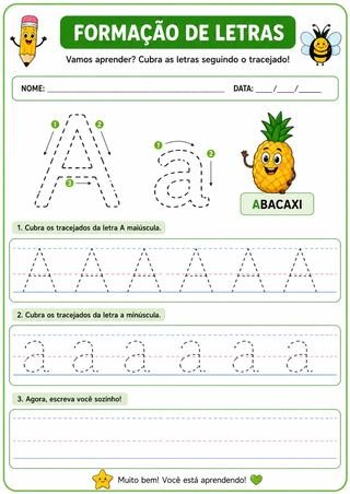 Atividade de formação de letras